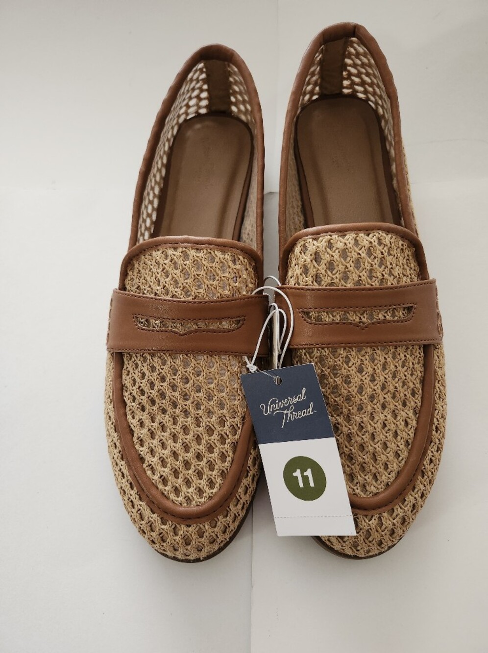 Universal Thread Brown Woven Slip-On Loafers